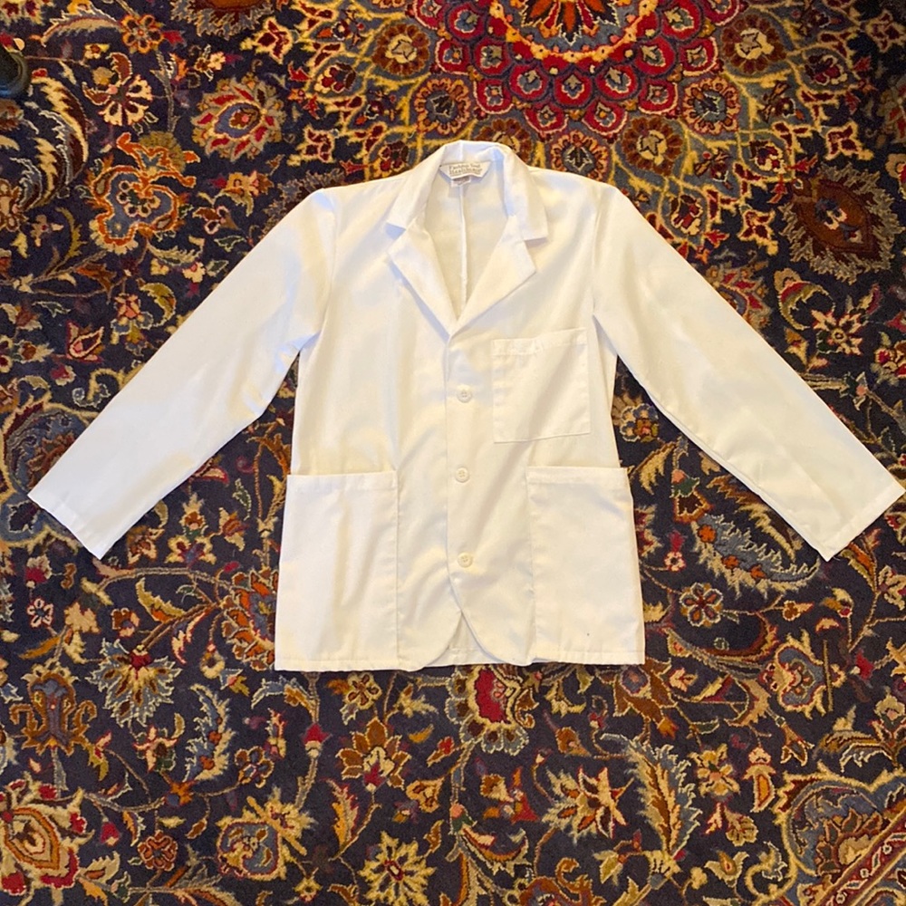UNISEX Fashion Seal Healthcare Short White Lab Coat 2XS